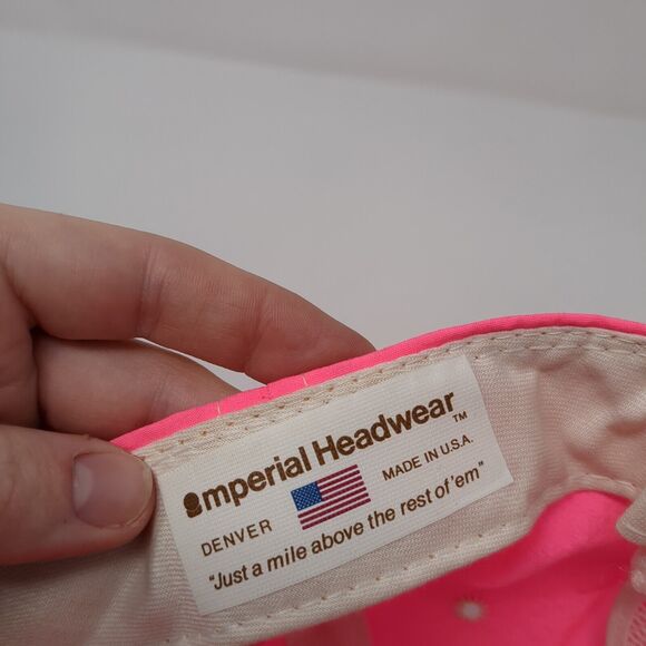 MU Sports Slideback Hat Pink One Size Adjustable Embroidered Rope Imperial - Picture 10 of 10